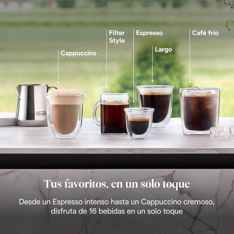 Rivelia - Cafetera Superautomática 8 Bebidas Beige