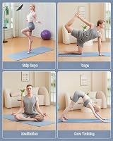 Narwhal Good Nite Yoga Mat 6mm TPE Non-Slip 183x61 cm Sky Blue view 3