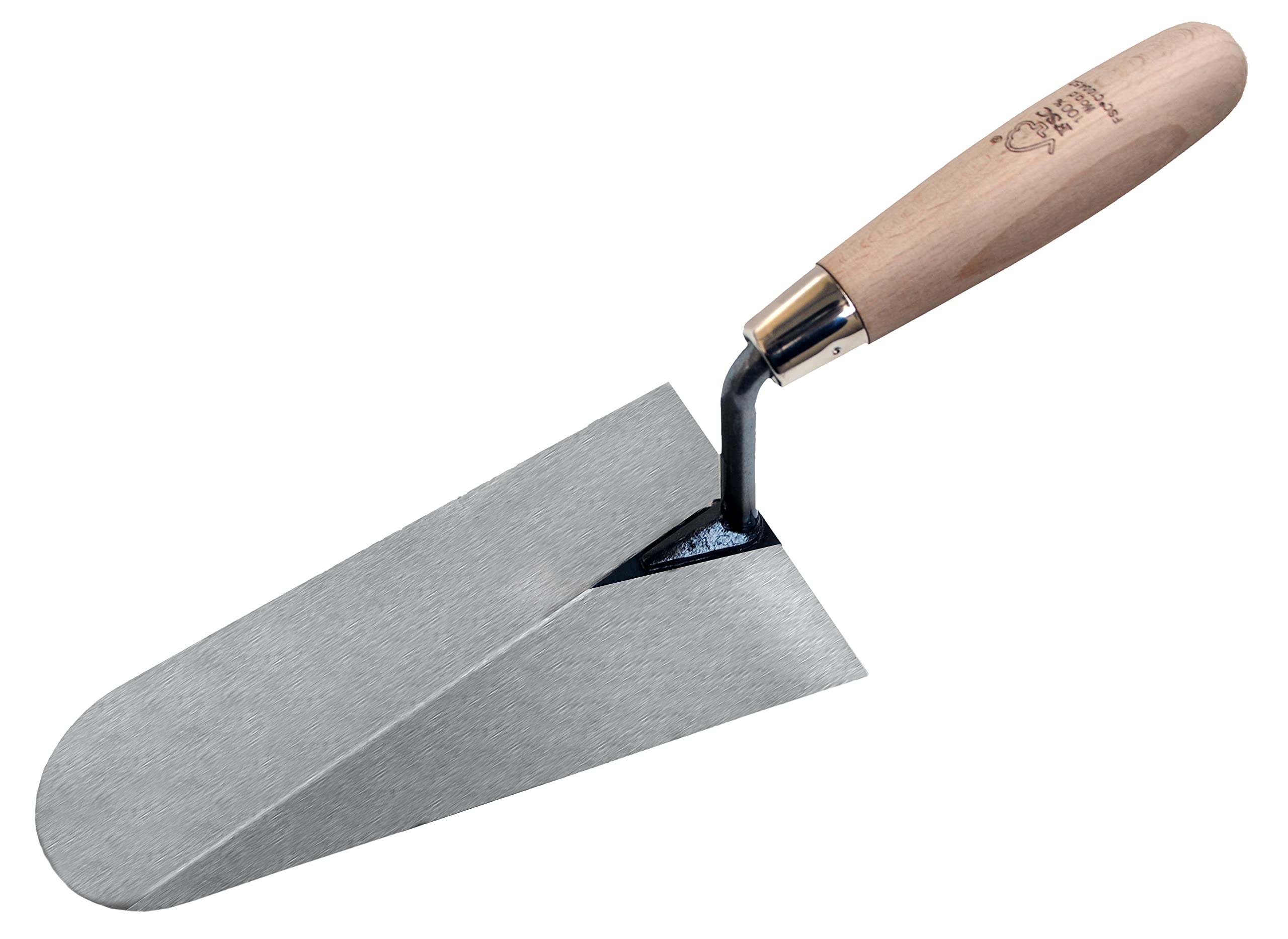 Nespoli N0D1905720 Lightweight Trowel Round Tip Wood Handle Fsc 20 cm