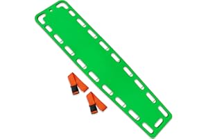 EMS XTRM Spine Board Stretcher Backboard for Patient - EMT Backboard Immobilization Portable Patient Transport Rescue Lightweight PE Plastics Ambulance Stretcher Gurney, Green