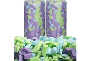 YTAYPP 10 LBS Shredded Memory Foam Filling, Comfortable & Soft Bean Bag Stuffing, Random Colors Beanbag Filler for Various Pillows, Dog Bed, Punching Bag, Couch Cushion, Pouf, Back Cushion