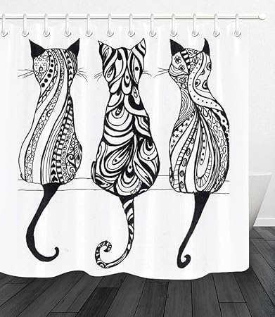 Yinyinchao Decorazione Bagnosfondo Bianco Disegno Carino