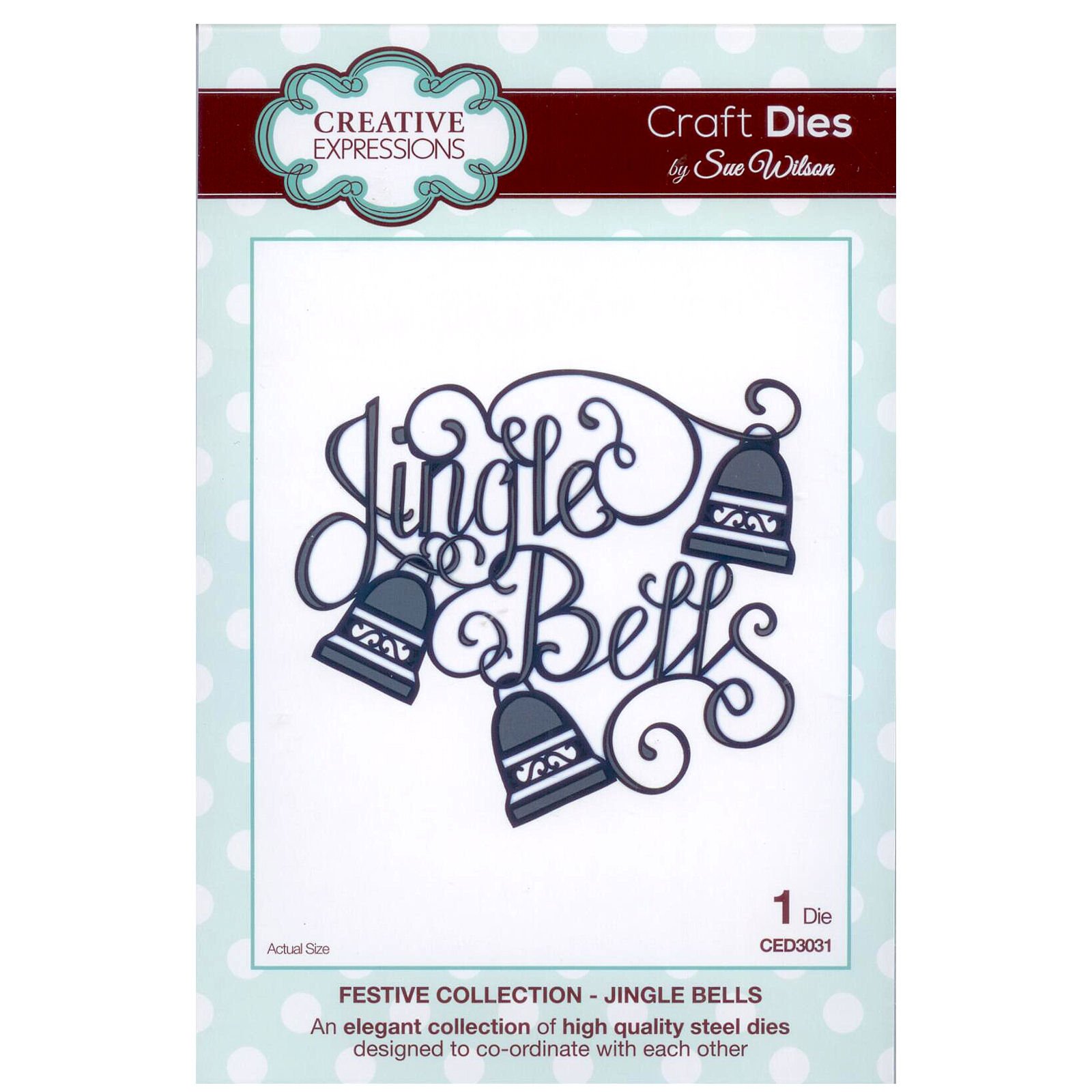 Sue Wilson - Festive Collection - Jingle Bells Die,8.8 x 9.5cm