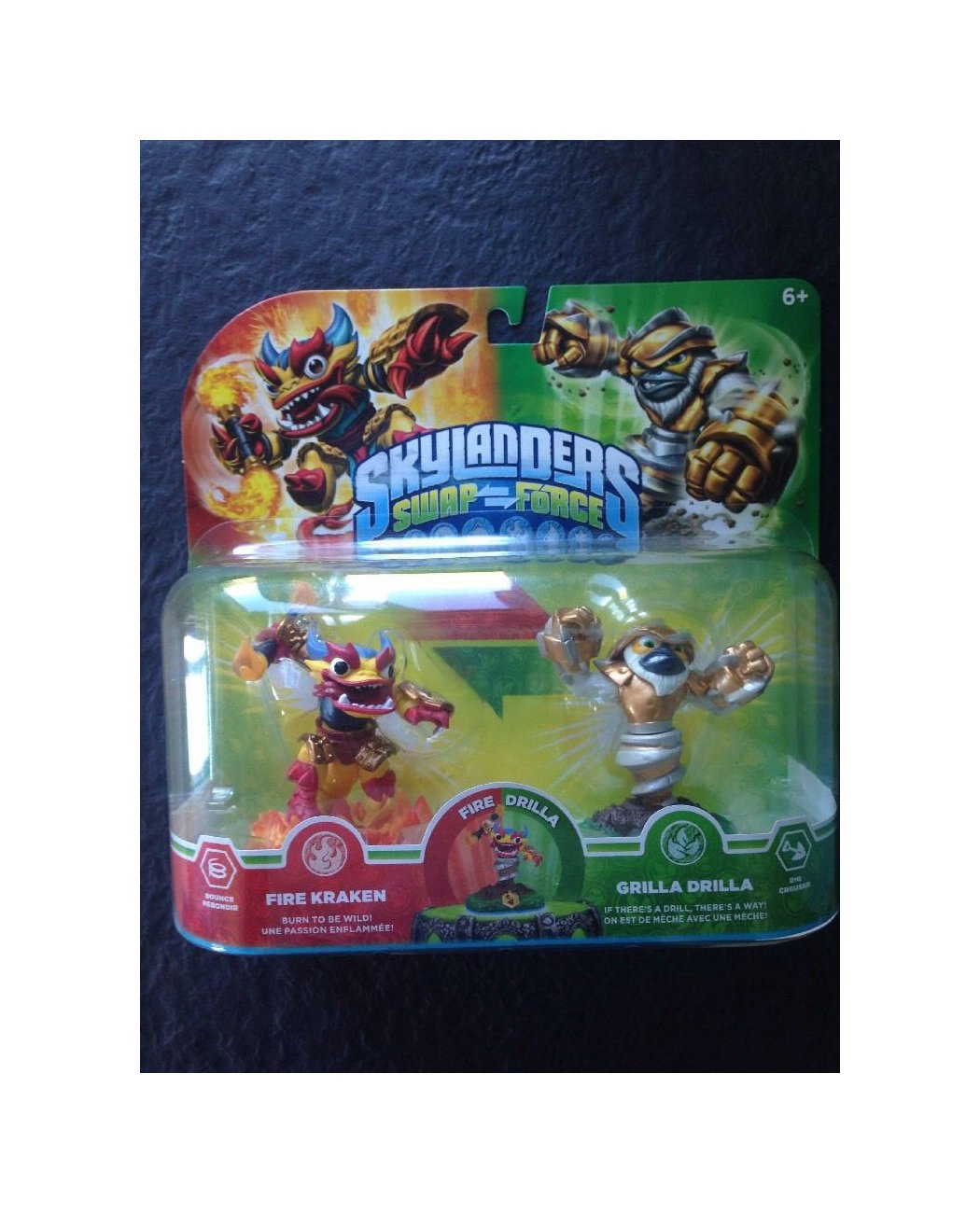 Skylanders Swap Force 2 Pack (Swap-Able) Fire Kraken & Grilla Drilla