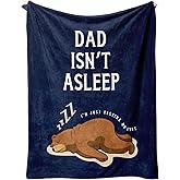 Flpoxzd Dad Blanket, Birthday Gifts for Dad, Dad's Birthday Gifts from Daughter Son, Funny Gifts for Daddy, Blue Flannel Throw Daddy Blanket 50" x 60" Inches