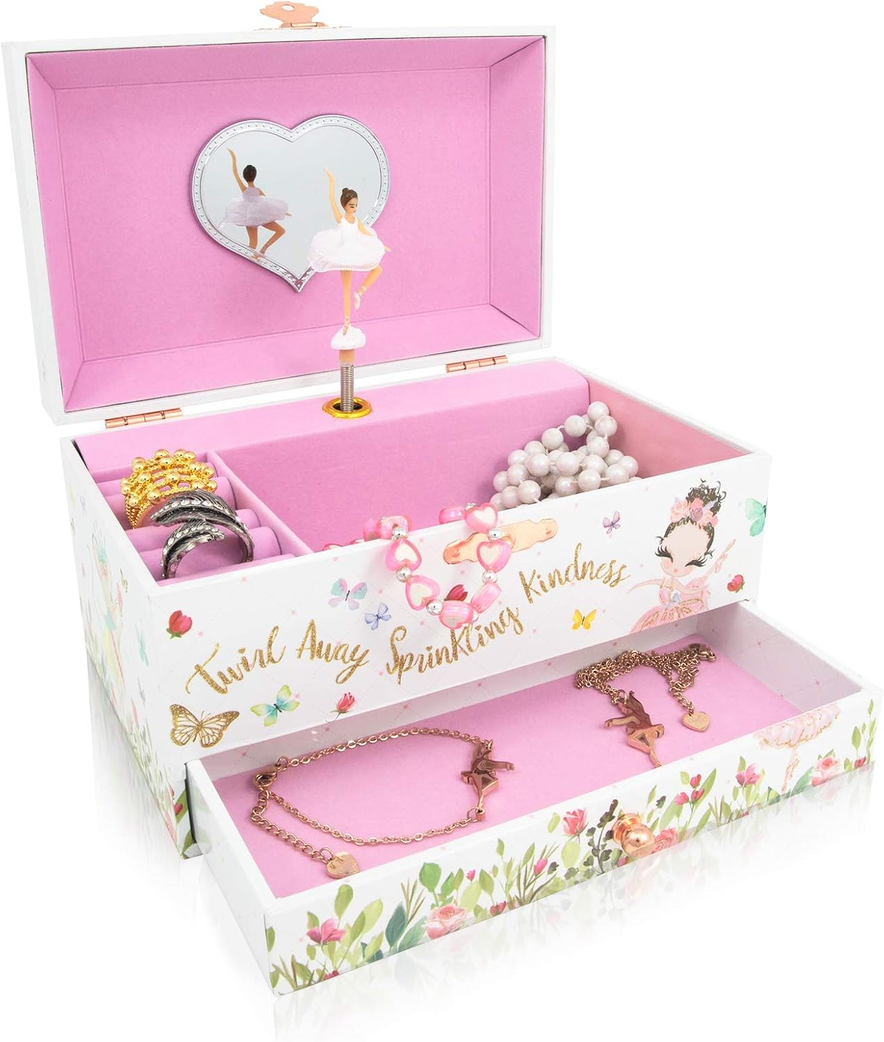 The Memory Building Company Musical Ballerina Jewelry Box for Girls & Little Girls Jewelry Set - 3 Dancer Gifts for Girls…: Home Improvement