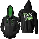 Ripple Junction One Piece Men's Authentic Full Zip Hooded Sweatshirt w/Chest Pockets Epaulettes Officially Licensed