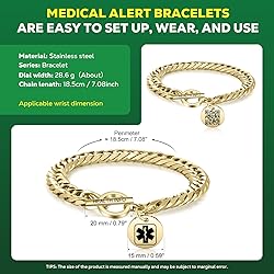 Theluckytag Upgraded QR Code Medical ID Bracelets