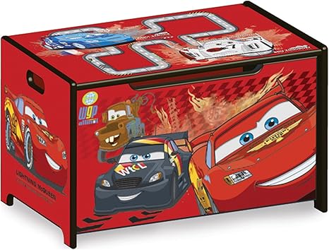 Delta Children Caja de juguete de madera, diseño de Disney Pixar Cars: Amazon.es: Bebé