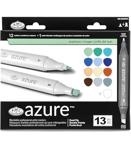 Amazon.com: Royal & Langnickel Azure, 13pc Dual-Tip, Alcohol Based
