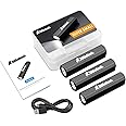 Mini Flashlight,Small Led Flashlight,Samll Handheld Rechargeable Mini EDC Flash Lights Tactical 4 Modes Waterproof Pocket Torch for Camping,Outdoor, Emergency, BigCheck Mini Flashlights【3 Pcs】