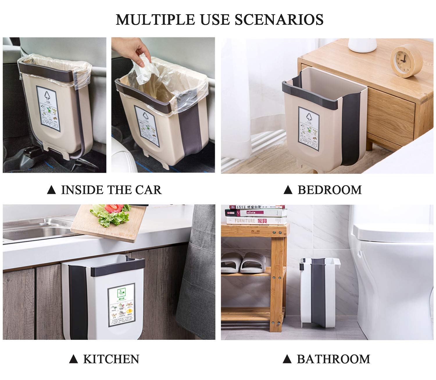 5L, Blanco Dreamsbox Gabinete De Cocina Plegable Puerta Colgante