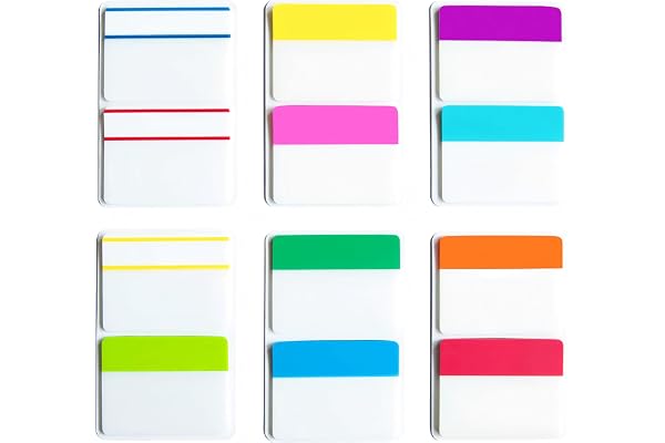 KICNIC 2 Inch Sticky Tabs Index Tabs 240 Pieces, Colored Reading Tabs Self Adhesive, Arrow Flags Pages Markers for Binder, Bo