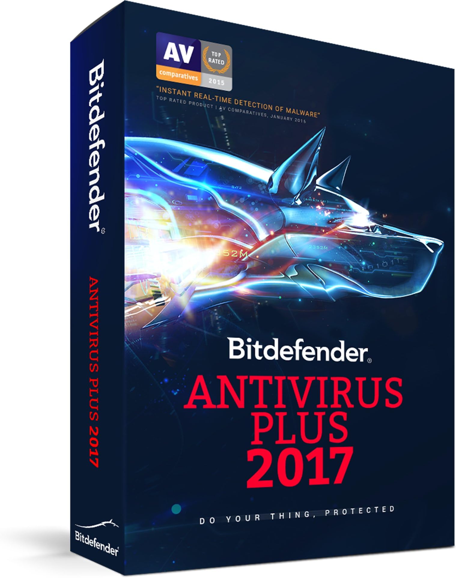 Bitdefender Antivirus Plus 2017 - 3 PCs, 1 Year Sealed Retail DVD