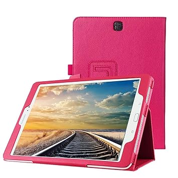 WiTa-Store Hülle für Samsung Galaxy Tab A SM-T550 T551 T555 9.7 Zoll Schutzhülle Etui Tablet Tasche Smart Cover (Pink) Neu