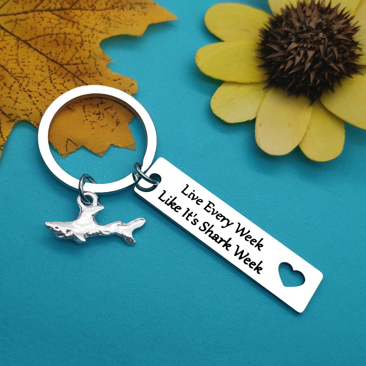Huwujiu Shark Gifts Keyring Live Every Week Like It's Shark Week Keyring Shark Lover Gifts Shark Stuff Diver Gifts Keyring Shark Week Gifts for Women Men Boys Girls - Image 4
