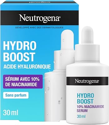 Sérum Hydro Boost 10% Niacinamide (Flacon de 30 ml avec Pipette) – Sérum Hydratant à l'Acide Hyaluronique et Niacinamide – Soin Visage pour Uniformiser et Raviver le Teint