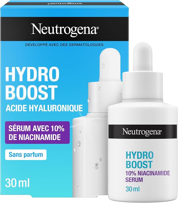 Sérum Hydro Boost 10% Niacinamide (Flacon de 30 ml avec Pipette) – Sérum Hydratant à l'Acide Hyaluronique et Niacinamide – Soin Visage pour Uniformiser et Raviver le Teint
