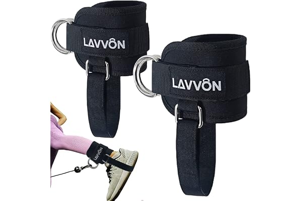 Ankle Straps for Cable Machines Kickbacks - Adjustable Comfort Ankle Cable Attachments for Gym Ankle Cuff Cable Machine Glute