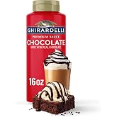 GHIRARDELLI Premium Dessert Sauce 16 oz Bottle, Chocolate &ndash; Rich Dessert &amp; Coffee Topping Made with Real Chocolate