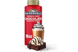 GHIRARDELLI Premium Dessert Sauce 16 oz Bottle, Chocolate – Rich Dessert & Coffee Topping Made with Real Chocolate