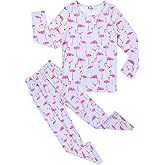 Jxstar Girls Pajamas Pjs Set Flutter Sleeve Sleepwear Kids Fall Winter Cotton Night Clothes