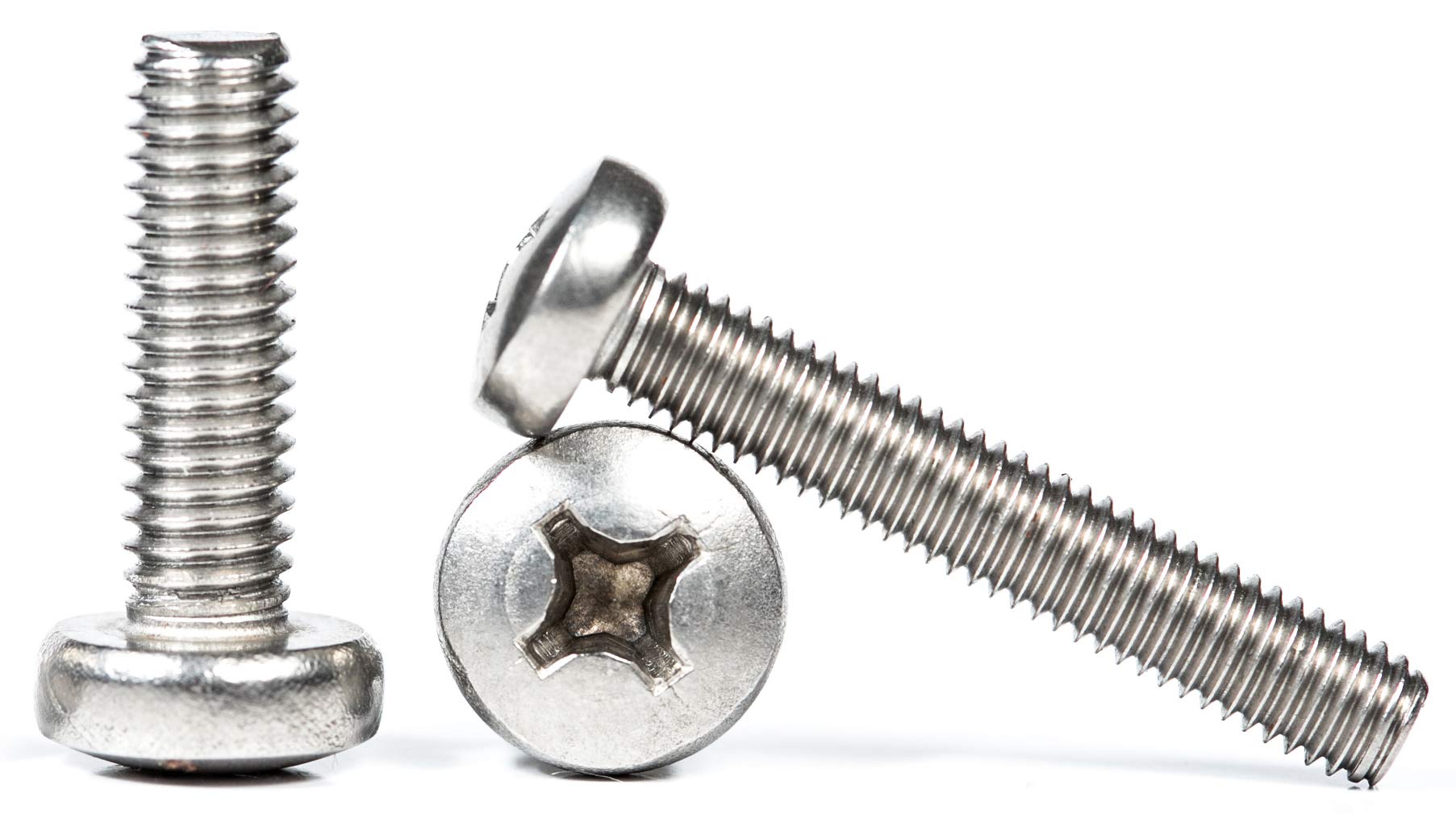 M6 (6mm x 16mm) Phillips Pan Head Machine Screws - Stainless Steel A2 (Pack of 20) DIN 7985 F11BC