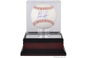 SPORTS MEMORABILIA Nolan Ryan Texas Rangers Autographed Baseball and Mahogany Baseball Display Case - Autographed Baseballs