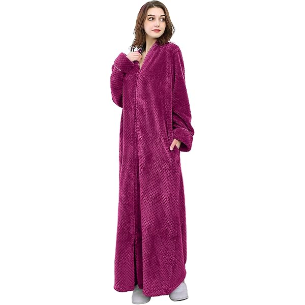 ladies full length zip front dressing gown M&s Full Length Zip Front Dressing Gown M&s Ladies Full Length Zipped  Dressing Gown M&s Ladies Zipped