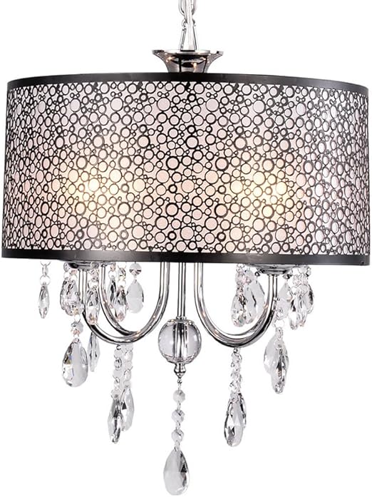 Aero Snail Creative Modern Mini Drum Style Crystal Chrome Finish