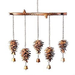 Ancient Graffiti Pine Cone Wind Chimes, Flamed