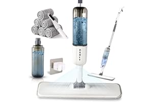 Mops for Floor Cleaning Wet Spray Mop with 470ml Refillable Bottle and 6 Washable Microfiber Pads Home or Commercial Use Dry 