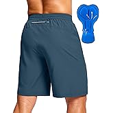 Bikewa Men's Mountain Bike Shorts 4D Padded Baggy Bicycle Biking Riding Lightweight Cycling Shorts with Zipper Pockets