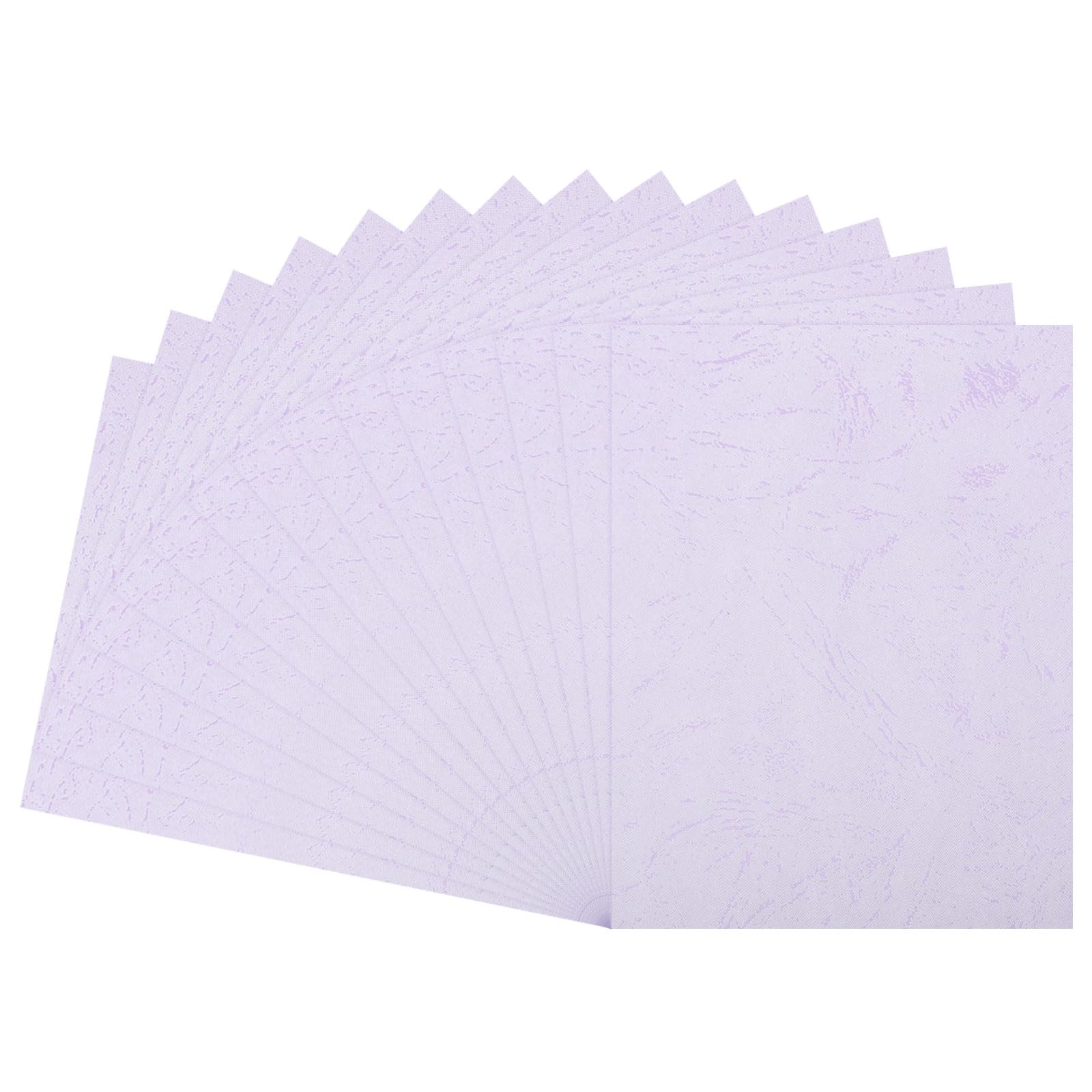 PATIKIL 12Mil Paper Binding Presentation Covers for A4 and Letter Size(8.5x11Inches) Paper, 100Pcs 180gsm Textured Bookbinding Paper for Business and Report, Purple