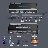 ROFAVEZCO 2-Port HDMI USB 3.0 KVM Switch 4K 60Hz HDR HDCP2.2 Remote Hotkey view 3