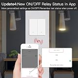 MOES ZigBee Smart Wall Light Switch 2-Gang White No Neutral Wire Required view 6