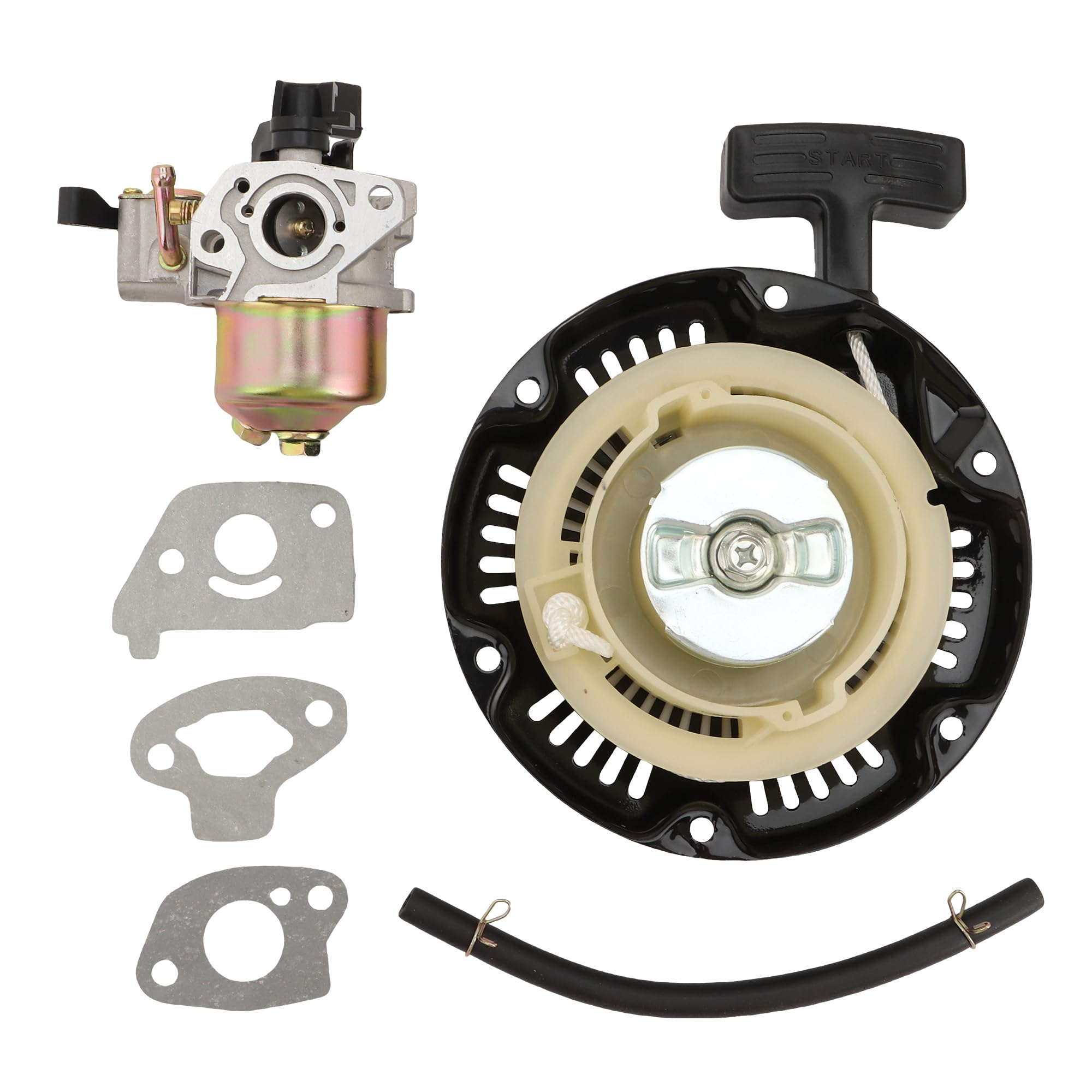 GOOFIT 19mm Carburetor and Pull Starter Replacement For 97cc 2.8hp Mini Baja Doodle Bug DB30 Dirt Bike