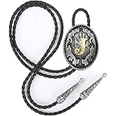 Wentur Bolo Tie for Men - Western Bolo Ties Alphabet Initial Letter ABCDJMR to Z - Western Cowboy Bolo Tie for Women Cowgirl