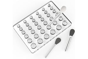 BFANGZ Versatile Lab Tube Rack Tray Kit - Home & Labs Tools with Spoon Scoops Spatula for Maker Size 000 00 0 1 2 3 Empty Microcentrifuge Tube Rack