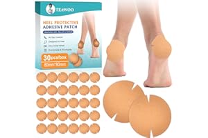 TEAWOO 30PCS Patented Cracked Heel Treatment Patches, Cracked Heel Repair Bandage (80mm x 80mm)
