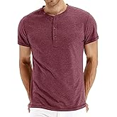 Sailwind Mens Henley Short Sleeve T-Shirt Cotton Casual Shirt