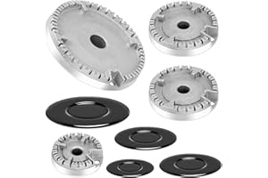 MUNANSHAN Cooker Hat Set Stove Lid Upgraded, Oven Gas Hob Burner Crown Flame Cap, Gas Burner Flame Cap Fits Most Gas Stove Burners