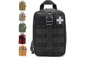 VIIDOO 1000D Molle Ifak Pouch Rip Away, Tactical Tear Away Medical Pouch Empty, Military First Aid Pouch Bag Only for Camping Hiking Travel