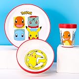 Stor Pokémon 3pc Bicolor Premium Kids Dinner Set Plate Bowl Tumbler BPA Free view 4