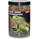 JADINGSFARM Freeze Dried Grasshoppers &ndash; 4.5 Oz High Protein Freeze Dried Grasshoppers for Reptiles, Food for Bearded Dragons Lizards, Geckos, Birds, Hedgehogs