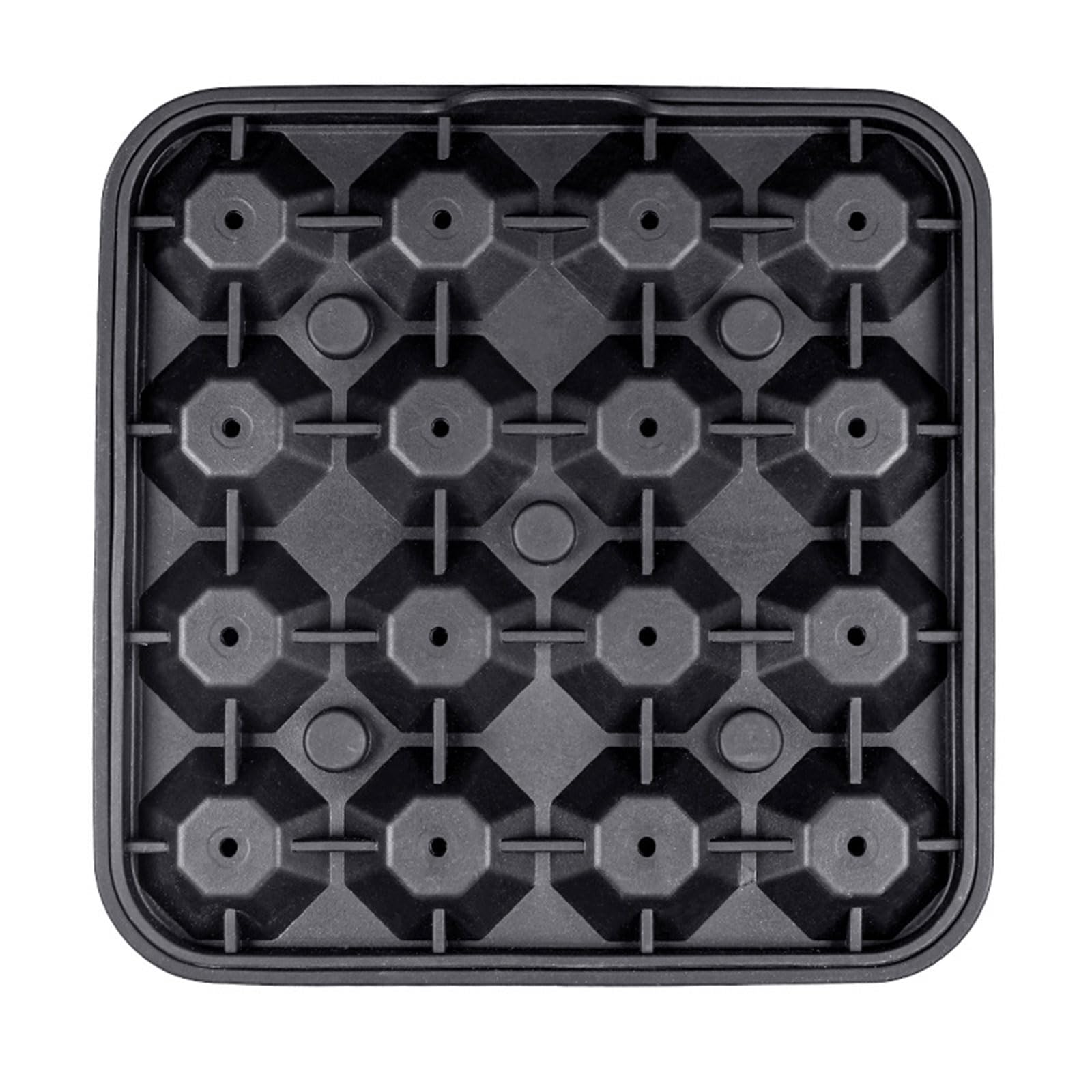 Diarypiece 16 Slot Diamond Shaped Ice Cube Maker - Silicone Molds - Black - 1 Pack - Includes 1x Ice Cube Molds