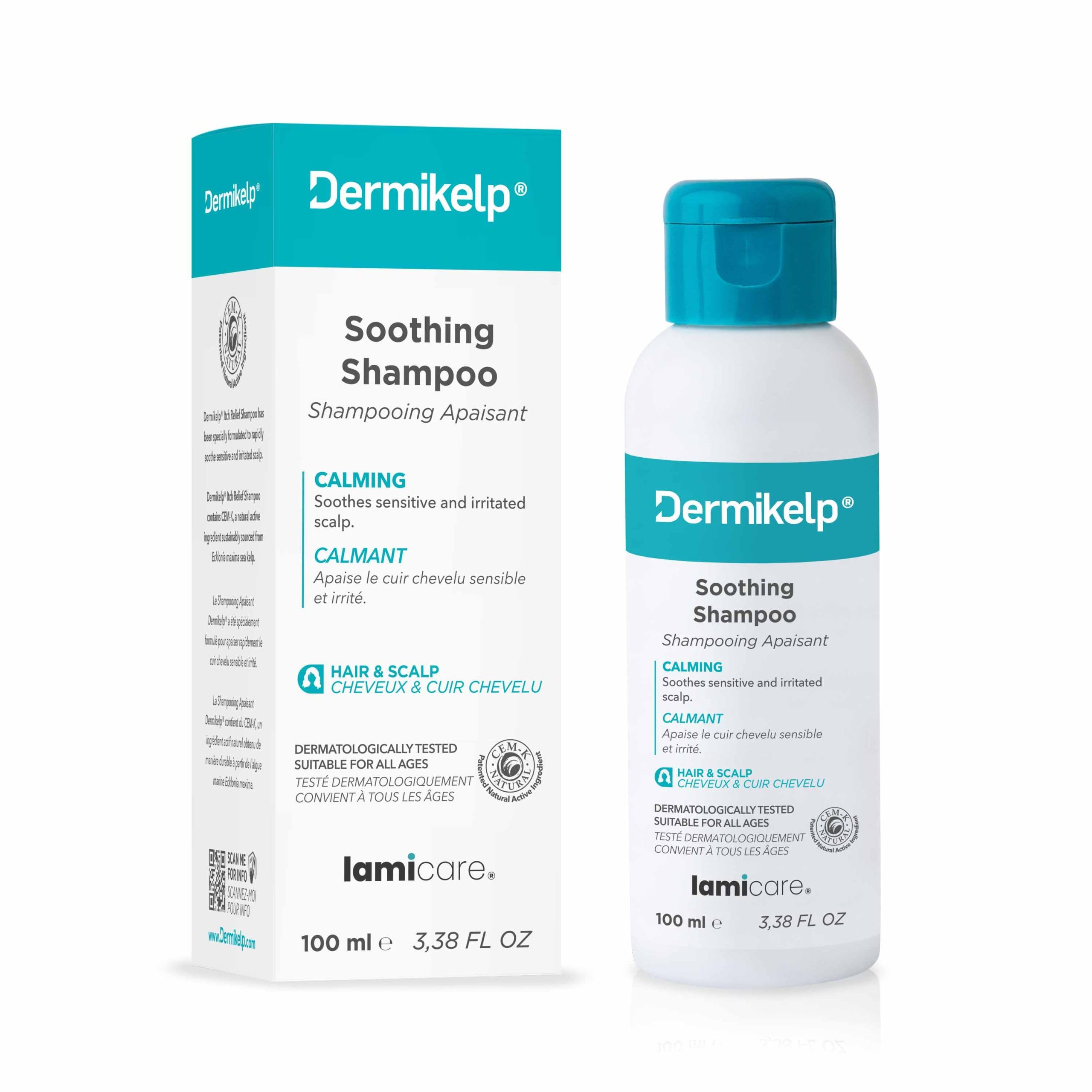 Dermikelp® Soothing Shampoo for Dry, Itchy Scalps – Gentle Care for Dandruff and Sensitivity, Coal Tar-Free, Paraben-Free, 135mg Sea Kelp Extract
