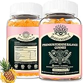 Premimum Feminine Balance Gummies - Hawaiian Pineapple, Ph Balance Gummies for Women,60ct / 30 Servings