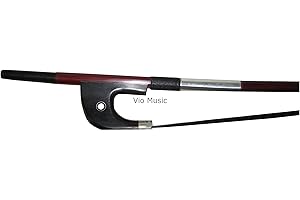 Vio Music #405 3/4 Bass Bow,brazilwood, Ebony Frog, German Style
