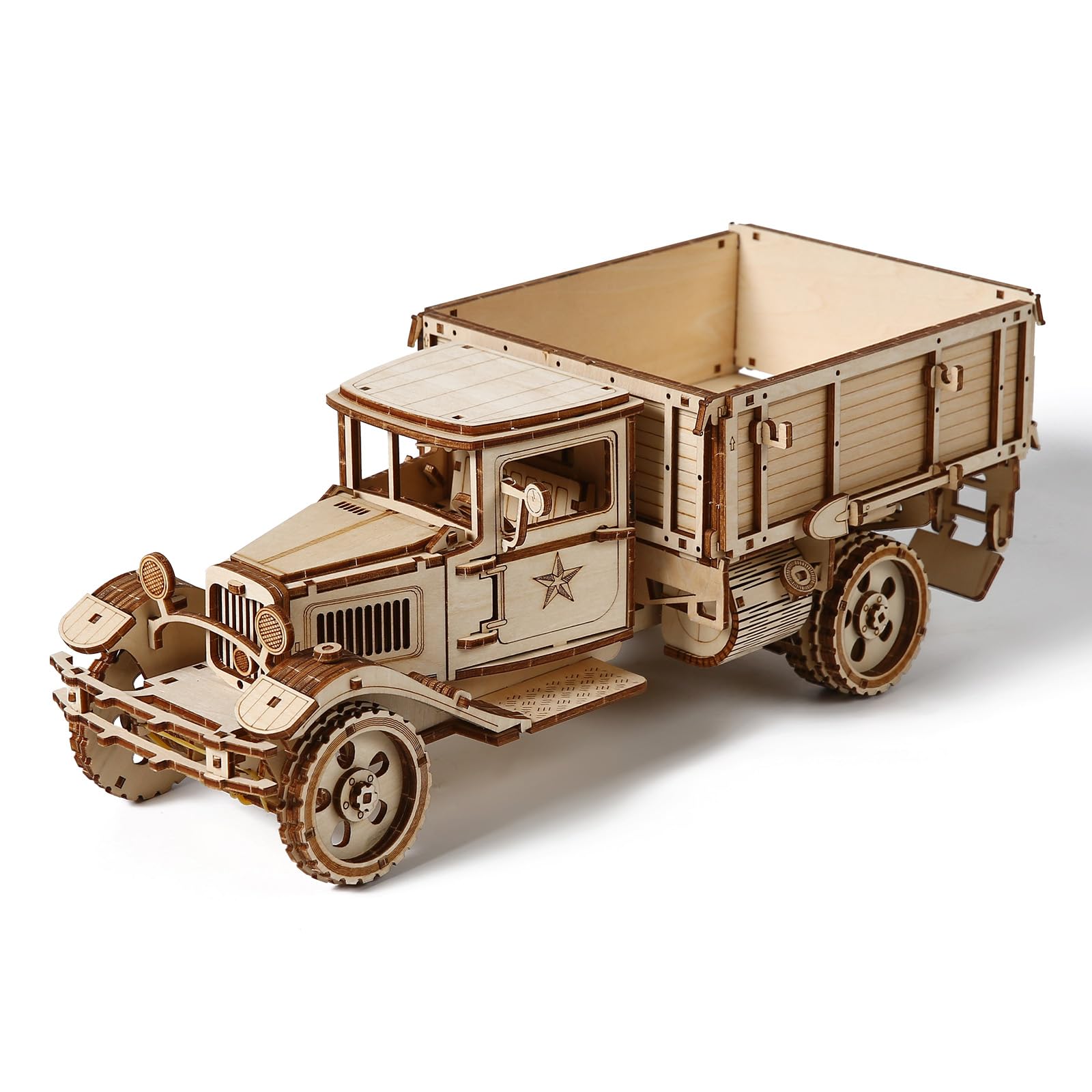 Cuteefun Car Wooden Model kit For Adult Teen, 3D Wooden Puzzle, Make Your Own Woodcraft Kit, Ideal for Birthday Christmas Father's Day (Truck)